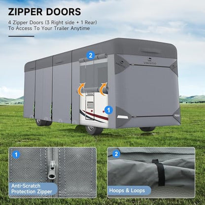 Class A RV Cover Fits 31' (Class A RV Cover(Grey) / Fits 31-34FT)