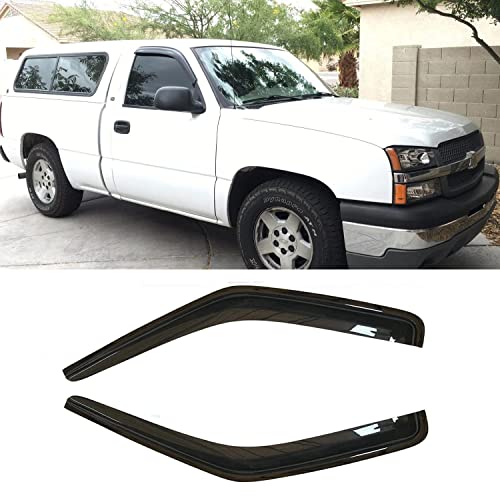 2PCS Side Window Wind Deflectors for Silverado (Silverado/Sierra Regular Cab)