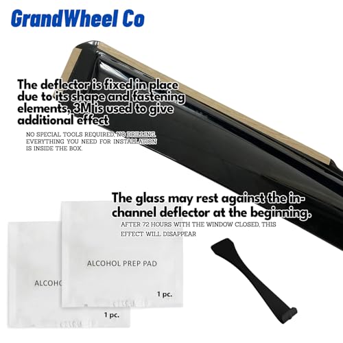 Window Deflectors Smoke Tinted In (For Grand Caravan 08-20)