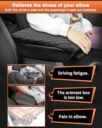 Custom for 2026 2025 Toyota 4Runner Center Console Cover Armrest Cover for 4Runner Accessories 2025 Truck Arm Rest Cushion Pad PU Leather Middle Console Cover Armrest Seat Box Protector (For Toyota 4Runner 2025-2026)