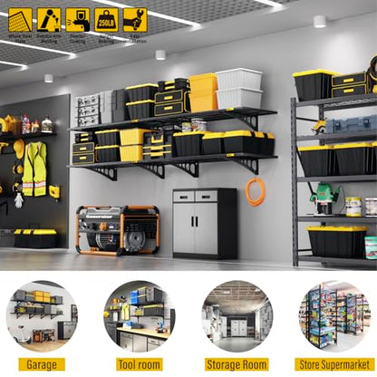 1.64x4ft Adjustable Rail Wall Garage Storage Shelf (1.64x4ft-4pack)