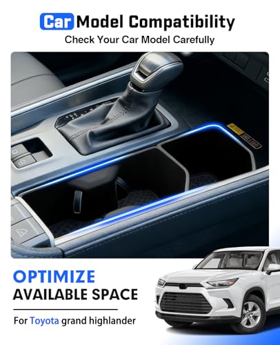 Cup Holder Inserts for 2024 2025 2026 Toyota Grand Highlander Accessories (2024-2026 Toyota Grand Highlander)