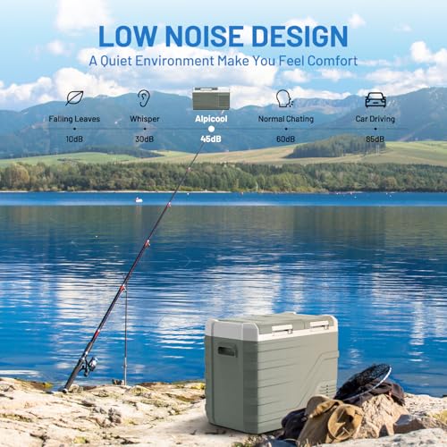 12 Volt Car Refrigerator Portable Refrigerator for Car 12V Refrigerator Dual Zone 41 Quarts Portable Fridge for Car (Green / 41QT)