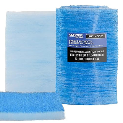 Master Elite Premium Paint Spray Booth Exhaust Filter Roll (25 inches x 300 Feet)
