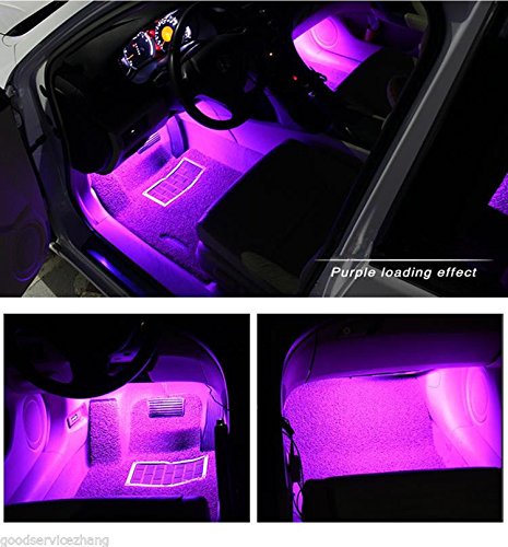 4PCS 48 LED Car Interior Lights (Pink 48 Lights)