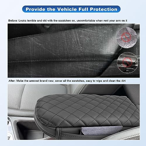 2024 2025 Trax Center Console Cover for 2024 2025 Chevy Trax Armrest Cover Middle Console Pad Arm Rest Cover 2024 Trax 2025 Accessories (w/ Pockets)