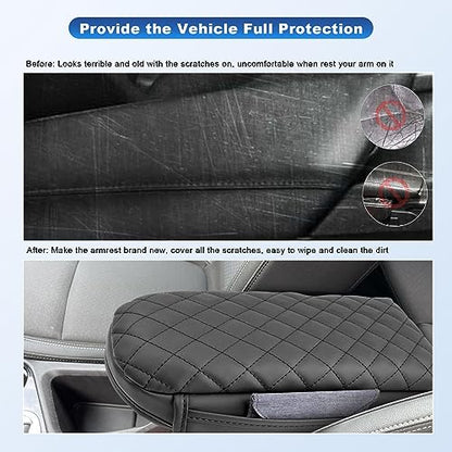 2024 2025 Trax Center Console Cover for 2024 2025 Chevy Trax Armrest Cover Middle Console Pad Arm Rest Cover 2024 Trax 2025 Accessories (w/ Pockets)