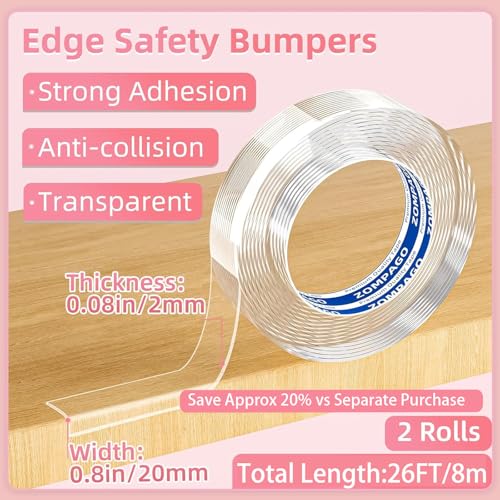 Baby Corner Proofing Edge Protector Strip (2 Rolls / 2 Roll, 0.8in x 13FT)