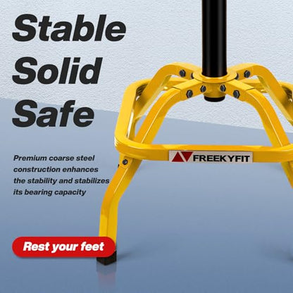 Shop Stool with Backrest (Yellow)