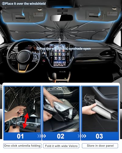 for 2026 Subaru Forester Car Windshield Sun Shade Umbrella (2025 2026 Forester)