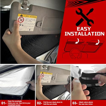 Windshield Sun Shade for Ford F150 2021 (for 2021-2026 Ford F150)