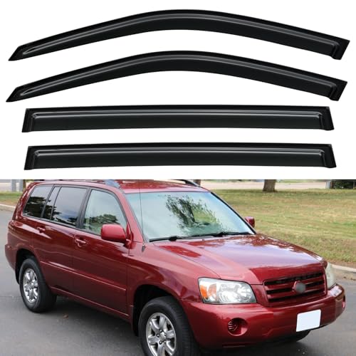 Window Visors Rain Guards for 2001 (2001-2007 Toyota Highlander)