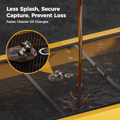 25 Gal Electric Oil Drain Pan with Pump (Yellow)