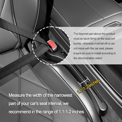 2PCS Car Seat Gap Filler Organizer with Phone Holder (Black)