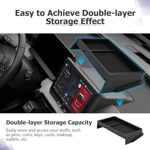 2026 RAV 4 Dashboard Storage Tray Compatible with 2026 Toyota RAV 4 Accessories Behind Screen Organizer 2026 RAV4 LE