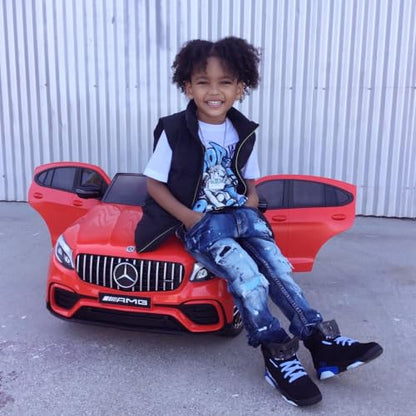 12V Toddler Ride On Car Mercedes Benz AMG GLC63S Coupe 2 Speed Red (Red)
