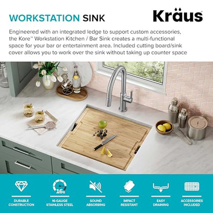 Stainless Steel 21 in Undermount Kitchen Sink KWU111 (Stainless Steel / 21 inch / Sink)