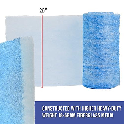 Elite Paint Spray Booth Exhaust Filter Roll 25" x 100' (25 inches x 100 Feet)