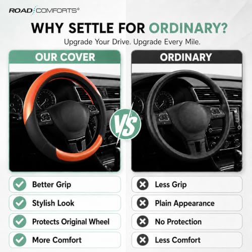 Steering Wheel Cover (Black&Orange)