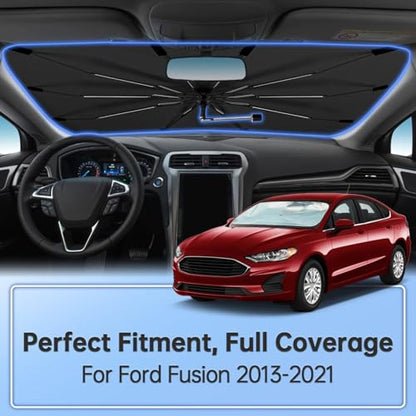 Windshield Sun Shade Umbrella for Ford Fusion 2013 (for Ford Fusion 2013-2021)