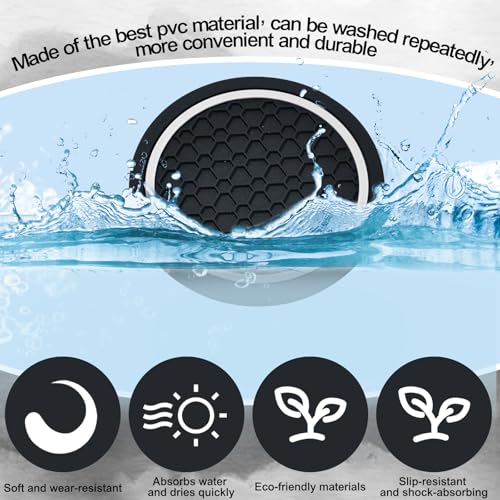 4PCS Car Cup Holder Coasters (Black/White)