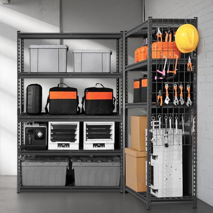 Storage Shelves (Black / 18" D x 48" W x 72" H)