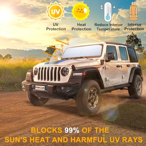 Premium Windshield Sun Shade for 2018 (for Wrangler JL 2018-2026/Gladiator 2020-2026)