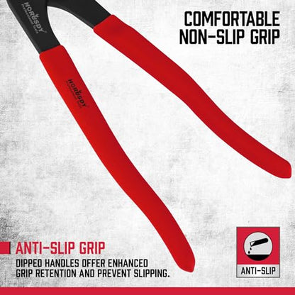 12" Adjustable Oil Filter Pliers (Red)
