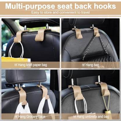 Car Seat Headrest Hook (Beige)