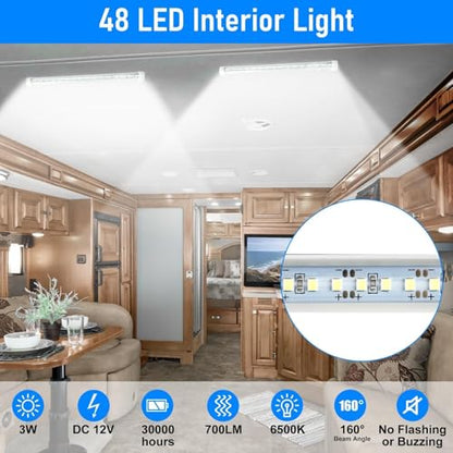 4PCS 12V LED Interior Light Bar (ON/OFF Switch)