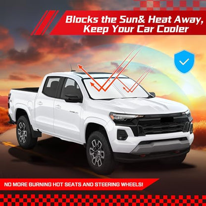 Windshield Sun Shade for Chevrolet Chevy Colorado 2023 (for Chevy Colorado 2023-2026 2027)