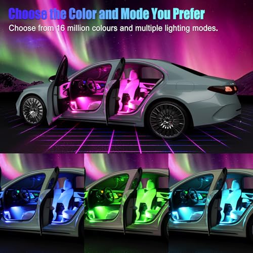 Car LED Lights Interior (4-Lines USB Port APP+ Box Control)