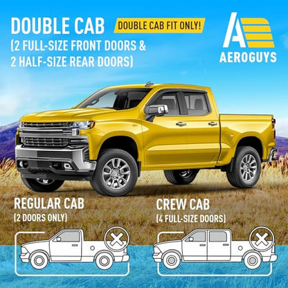 Extra Durable Window Deflectors Tape (For Chevy Silverado 19-26)