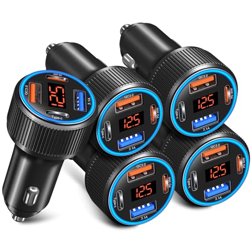 5 Pack USB C Car Charger (Black / 5-Pack)