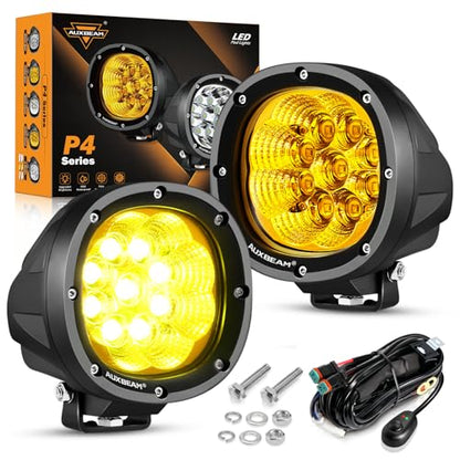 P4 Series 4 Inch Amber LED Pod Lights (P4 Series-Amber Flood Beam)