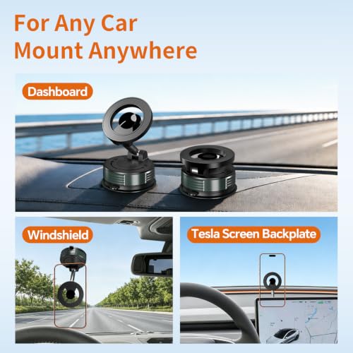 Magnetic Vacuum Suction Car Phone Holder for MagSafe
