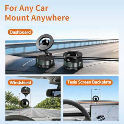 Magnetic Vacuum Suction Car Phone Holder for MagSafe