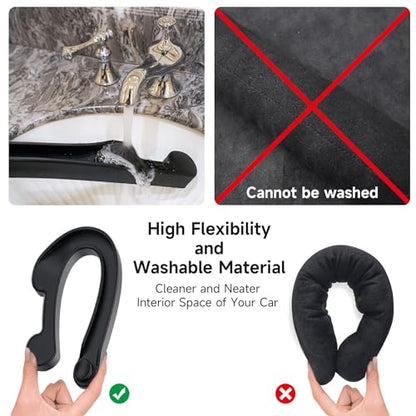 Car Seat Gap Filler Organizer Soft Foam 3IN1 Storage Slot & Hook (Black / Narrow)