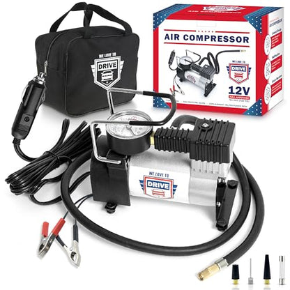 Tire Inflator Portable Air Compressor (Silver)