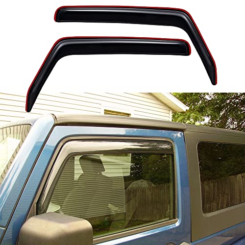 Window Visors Rain Guards for 2007 (07-18 Wrangler (JK) 2-Door(In-Channel))
