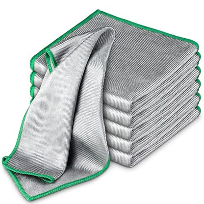 Glass Polishing Streak Free Miracle Cleaning Cloth (Sliver-green)