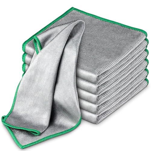 Glass Polishing Streak Free Miracle Cleaning Cloth (Sliver-green)