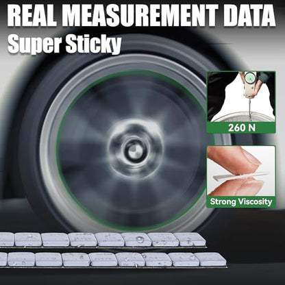 1 4 oz Stick On Wheel Weights 715pcs 5kg Bulk Pack Low Profile Grey (0.25oz-715PCS(Roll) / Gray)