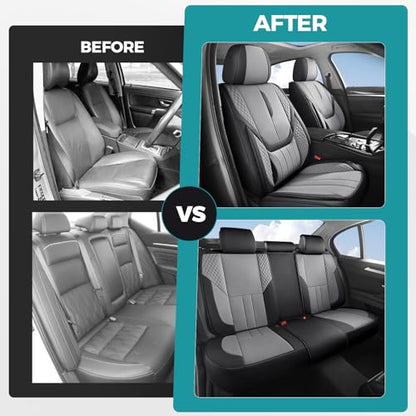 Universal Car Seat Covers for SUVs Sedans Trucks BlackGrey (BlackGrey / Full-Set)