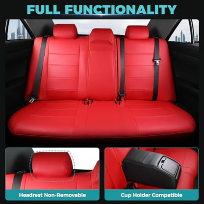 Custom Seat Covers for Toyota Camry 2012 (Red / 2012-2017 Camry L LE XLE)