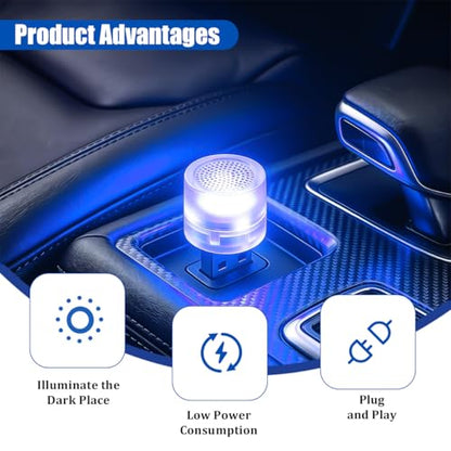 4 Pack USB LED Ambient Lights (Multicolor Slow Flashing)