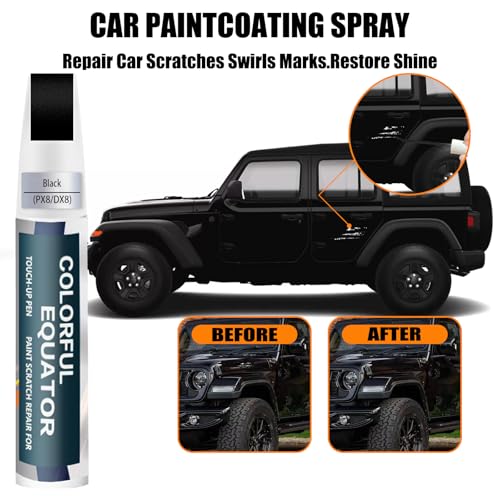 PX8 DX8 Black Touch Up Paint for Jeep (Black(PX8/DX8) Compatible with 2025 Wrangler/2024 Wrangler/2025 Gladiator/2024 Gladiator)