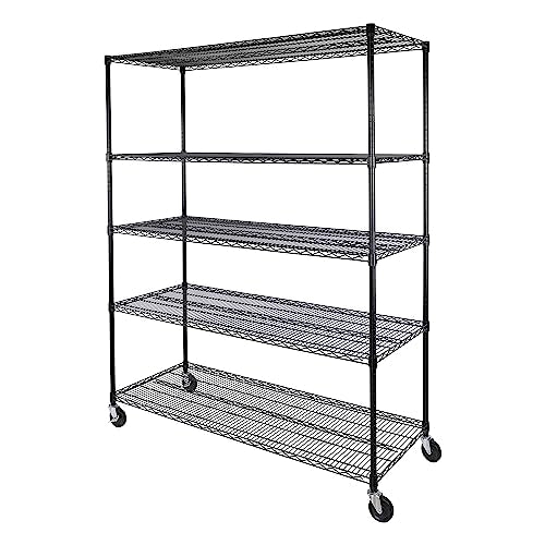 UltraDurable 5 (Black / 5-Tier Shelving, 60" W x 24" D)