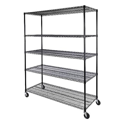 UltraDurable 5 (Black / 5-Tier Shelving, 60" W x 24" D)