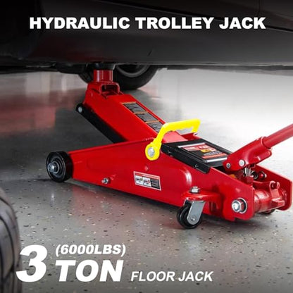 Hydraulic Trolley Service (Red / Standard Pump With Extra Saddle / 3 Ton)